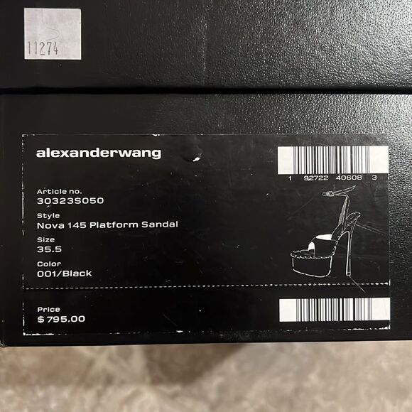 Alexander Wang Nova Ankle Strap 145 Studded Platform High Heel, New, Size 35.5 - Picture 12 of 16